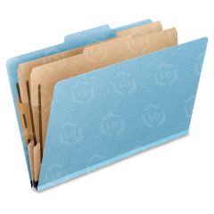 TOPS Heavy Duty Pressboard Classification Folders, Letter size, Sky Blue