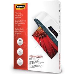Fellowes Glossy SuperQuick Pouches - Letter, 5 mil, 100 pack