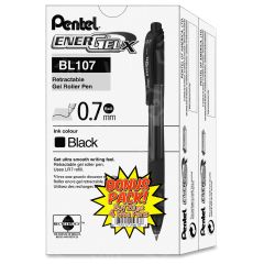 Pentel EnerGel X Retractable Gel Pens, Black - 24 Pack