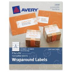 Avery 7.85" x 1.75" Rectangle Textured Labels (Wrap Around) - 50 per pack