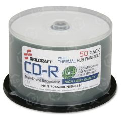 SKILCRAFT CD Recordable Media - CD-R - 52x - 700 MB - 50 Pack Spindle - 50 per pack