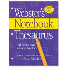 Merriam-Webster 3-Hole Punch Paperback Thesaurus Dictionary Printed Book - English