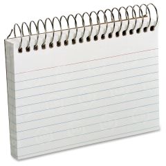 Oxford Spiral Bound Ruled Index Cards - 50 Sheets - 5" x 3"