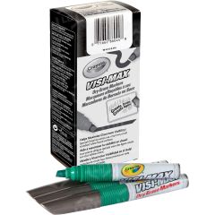 Crayola Visi-Max Dry Erase Markers, Green - 12 Pack