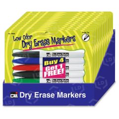 CLI Dry Erase Markers Set, Assorted - 12 Pack