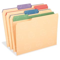 TOPS Colored Tab Manila File Folders - 12 per pack