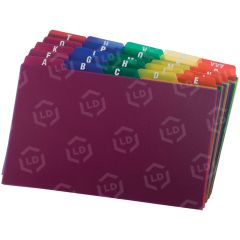 Oxford A-Z Durable 1/5 Cut Tab Poly Card Guides - 25 per set
