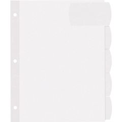 Avery Big Tab Large White Label Tab Dividers - BX per box