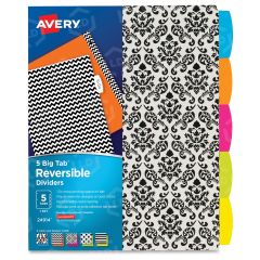 Avery Big Tab Reversible Fashion Dividers - ST per set