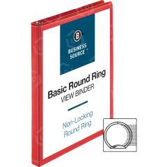 Business Source Round Ring Binder