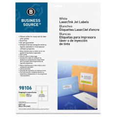 Business Source Bright White Premium-quality Labels - PK per pack