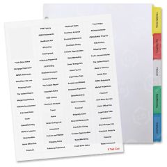 Business Source Index Dividers and Labels - PK per pack