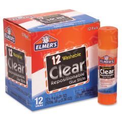 Elmer's Clear Repositionable Glue Sticks - BX per box