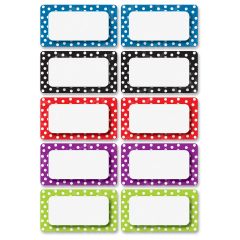 Ashley Dotted Dry Erase Nameplate Magnets - PK per pack
