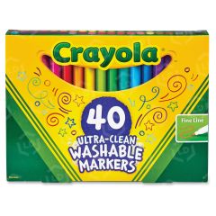 Crayola 40 Ultra-Clean Fine Line Washable Markers - ST per set