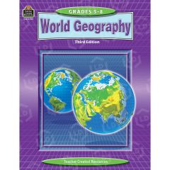 Teacher Created Resources Gr 5-8 World Geography Workbk Education Printed Book for Geography