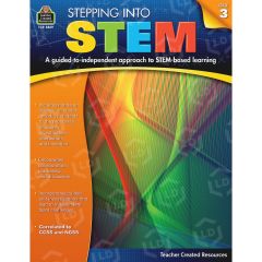 Teacher Created Resources Gr 3 Step Into STEM Workbook Education Printed Book for Science/Technology/Engineering/Mathematics