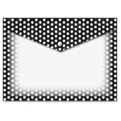 Ashley B/W Dots Design Snap Poly Folders - PK per pack