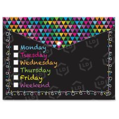 Ashley Daily Check Snap Cover Poly Folders - PK per pack