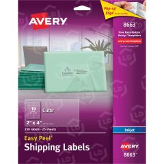 Avery 2" x 4" Rectangle Mailing Label (Easy Peel) - 250 per pack