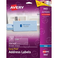 Avery 1.33" x 4" Rectangle Mailing Label (Easy Peel) - 350 per pack