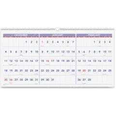 At-A-Glance 3-Months Horizontal Wall Calendar