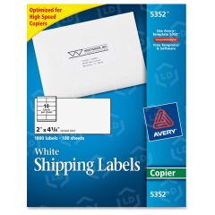 Avery 2" x 4.20" Rectangle Copier Mailing Label - 1000 per box