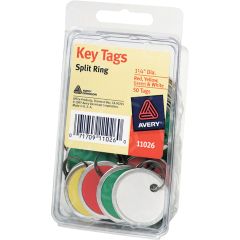 50 Pack Avery Key Tag (Assorted Colors)