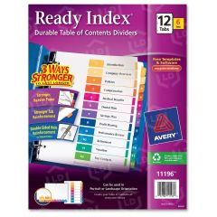 Avery Ready Index Table of Contents Reference Dividers - 6 per pack