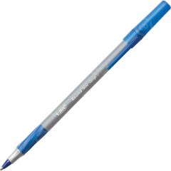 BIC Round Stic Comfort Grip Pen, Blue - 12 Pack