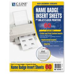 C-line Name Badge Insert - 60 per pack