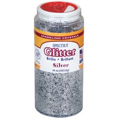 Pacon Spectra Glitter Sparkling Crystals, Silver