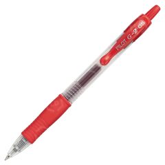 Pilot G2 Retractable Rollerball Pen, Red - 12 Pack