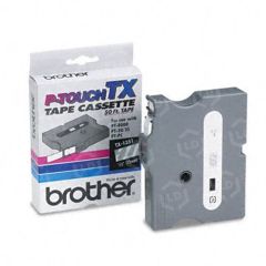 Brother OEM TX1351 White on Clear 1/2" Tape