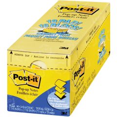 Post-it Original Canary Yellow Plain Note Pad - 18 per pack - 3" x 3"