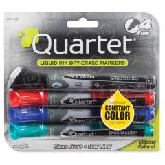 Quartet EnduraGlide Dry Erase Marker, Assorted - 4 Pack