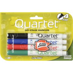 Quartet Anti-Roll Dry Erase Markers, Assorted - 4 Pack