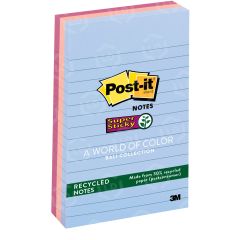 Post-it Super Sticky Notes in Bali Colors - 3 per pack - 4" x 4" - Assorted