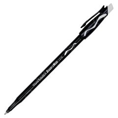 Paper Mate Erasermate Ballpoint Pen, Black - 12 Pack