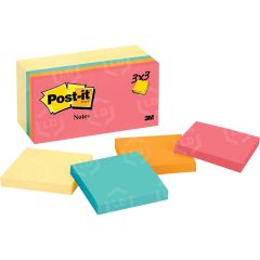 Post-it Notes Value Pack in Canary Yellow and Assorted Neon Colors - 14 per pack - 3" x 3"