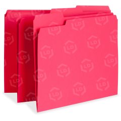 Business Source Color-coding Top Tab File Folder - 100 per box Letter - 8.50" x 11" - Red