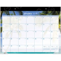Visual Organizer Tropical Escape Desk Pad Calendar