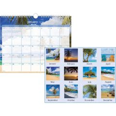Visual Organizer Tropical Escape Wall Calendar