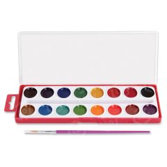 Mega Brands RoseArt 16-Color Washable Watercolors with Brush - BX per box