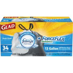 Glad ForceFlex 13 gallon Tall Trash Bags - BX per box