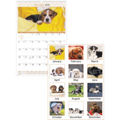 At-A-Glance Large Puppies Monthly Wall Calendar