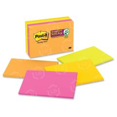 Post-it Super Sticky Electric Glow Coll. Notes - 8 per pack - Assorted