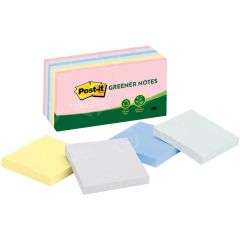 Post-it Sunwashed Pier Recycled Notes - 12 per pack - 3" x 3" - Assorted