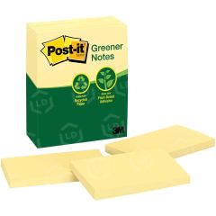 Post-it Adhesive Note - 12 per pack - 3" x 5" - Canary Yellow