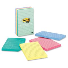 Post-it Lined Notes Value Pack in Assorted Pastel Colors - 500 sheets per pack - Assorted Pastel